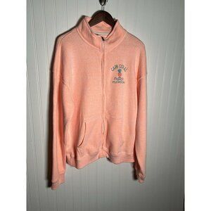 Women’s Cape Coral Florida Beach Cruise Zippered Knit Jacket Size XL Orange